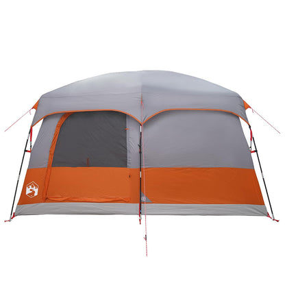 vidaXL Family Tent 6-Person Grey and Orange Polyester - 320 x 210 x 180 cm