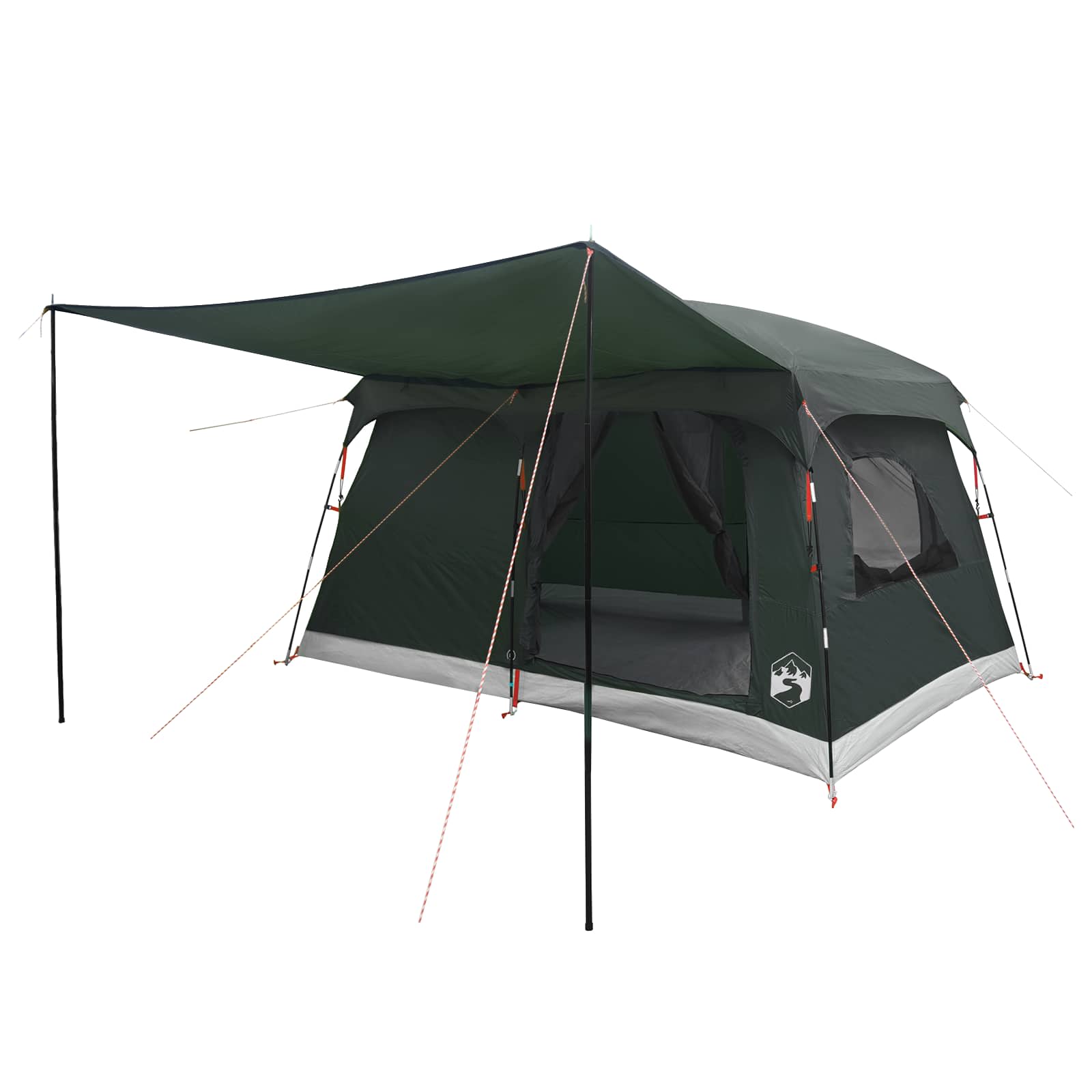 vidaXL Family Tent 6-Person Army Green Polyester - 320 x 210 x 180 cm
