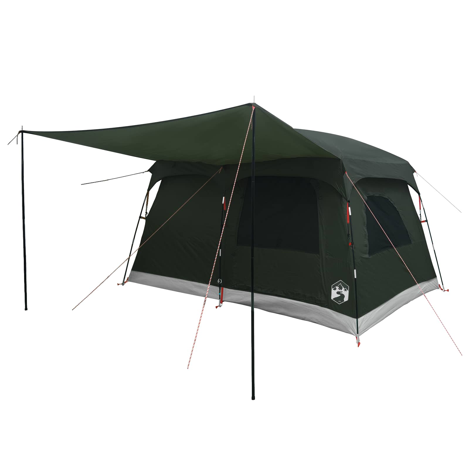 vidaXL Family Tent 6-Person Army Green Polyester - 320 x 210 x 180 cm