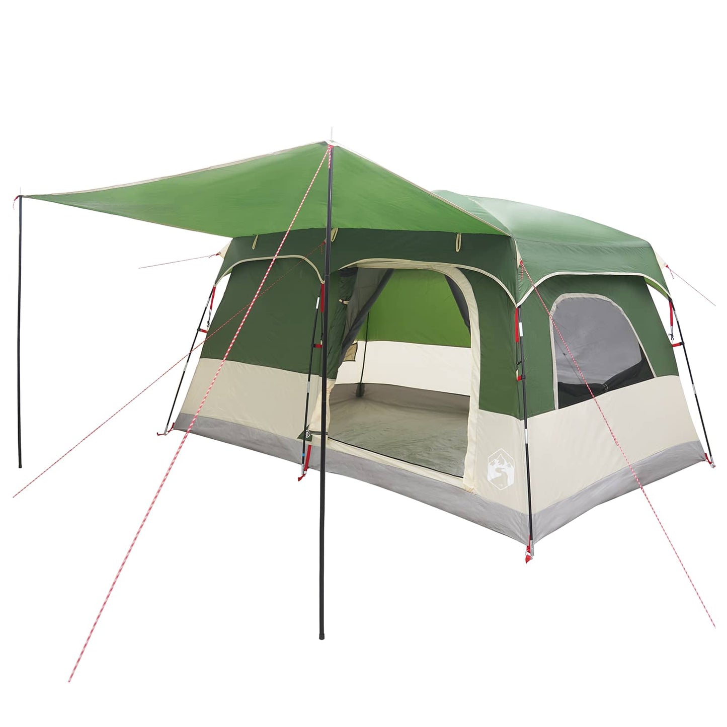 vidaXL Family Tent 8-Person Green Polyester - 380 x 260 x 190 cm