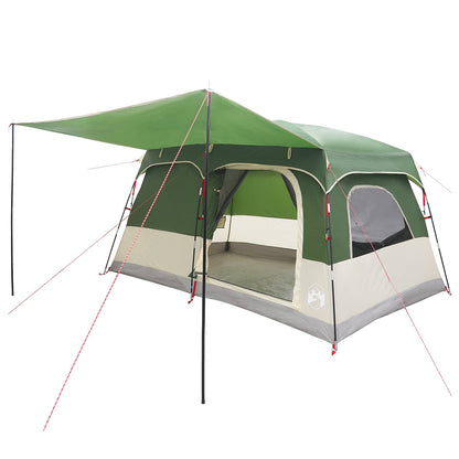 vidaXL Family Tent 8-Person Green Polyester - 380 x 260 x 190 cm