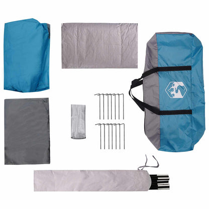 vidaXL Family Tent 8-Person Blue Polyester - 380 x 260 x 190 cm