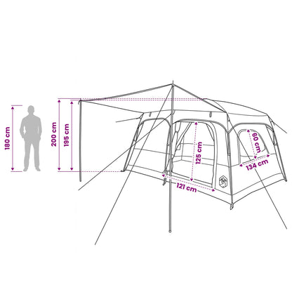 vidaXL Family Tent 8-Person Blue Polyester - 380 x 260 x 190 cm