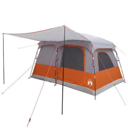 vidaXL Family Tent 8-Person Grey and Orange Polyester - 380 x 260 x 190 cm
