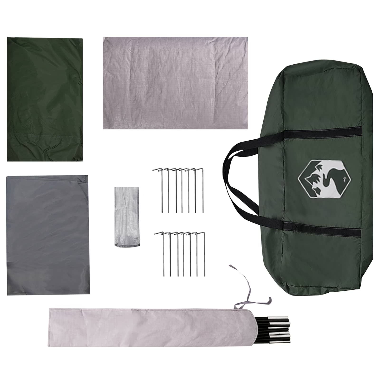 vidaXL Family Tent 8-Person Army Green Polyester - 380 x 260 x 190 cm