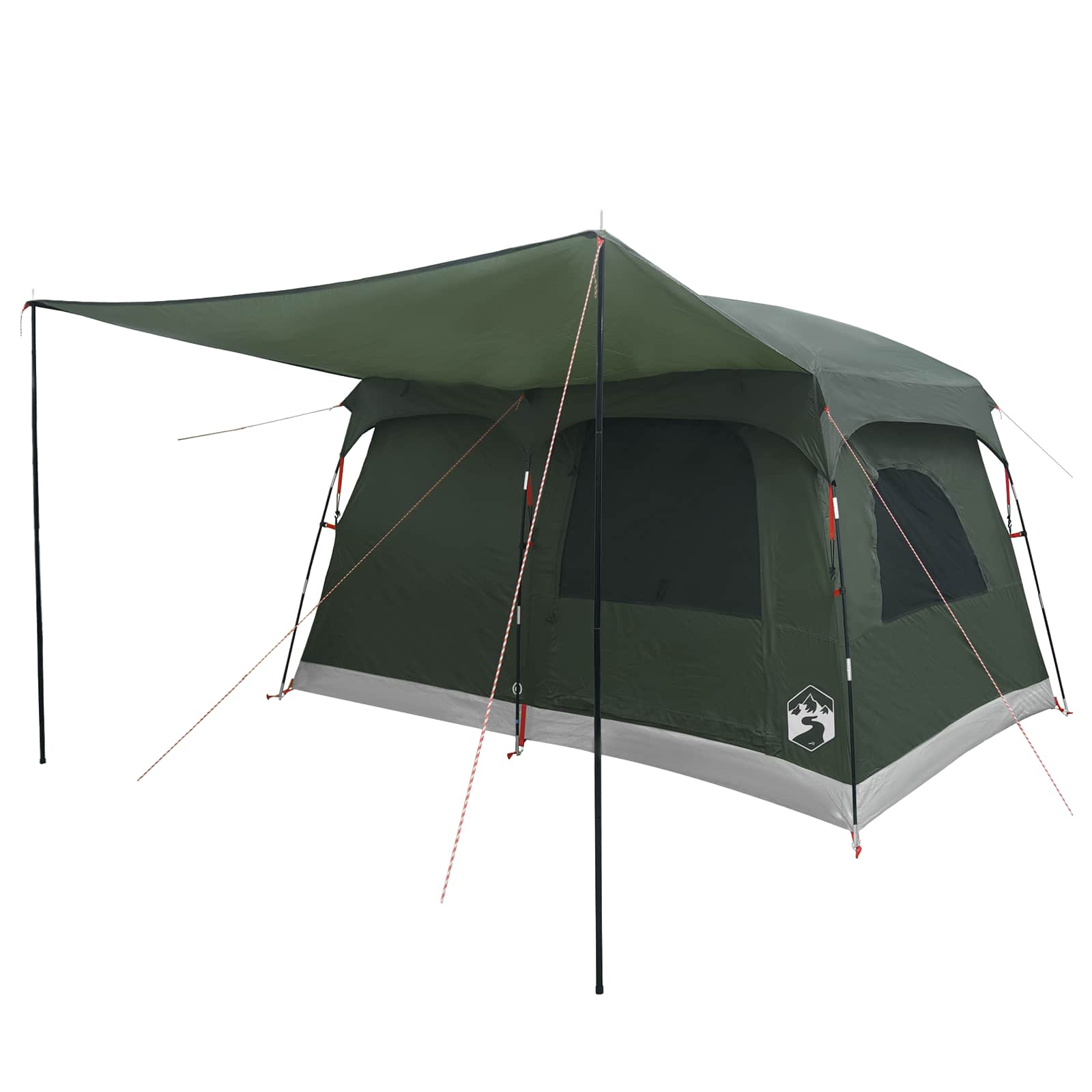 vidaXL Family Tent 8-Person Army Green Polyester - 380 x 260 x 190 cm