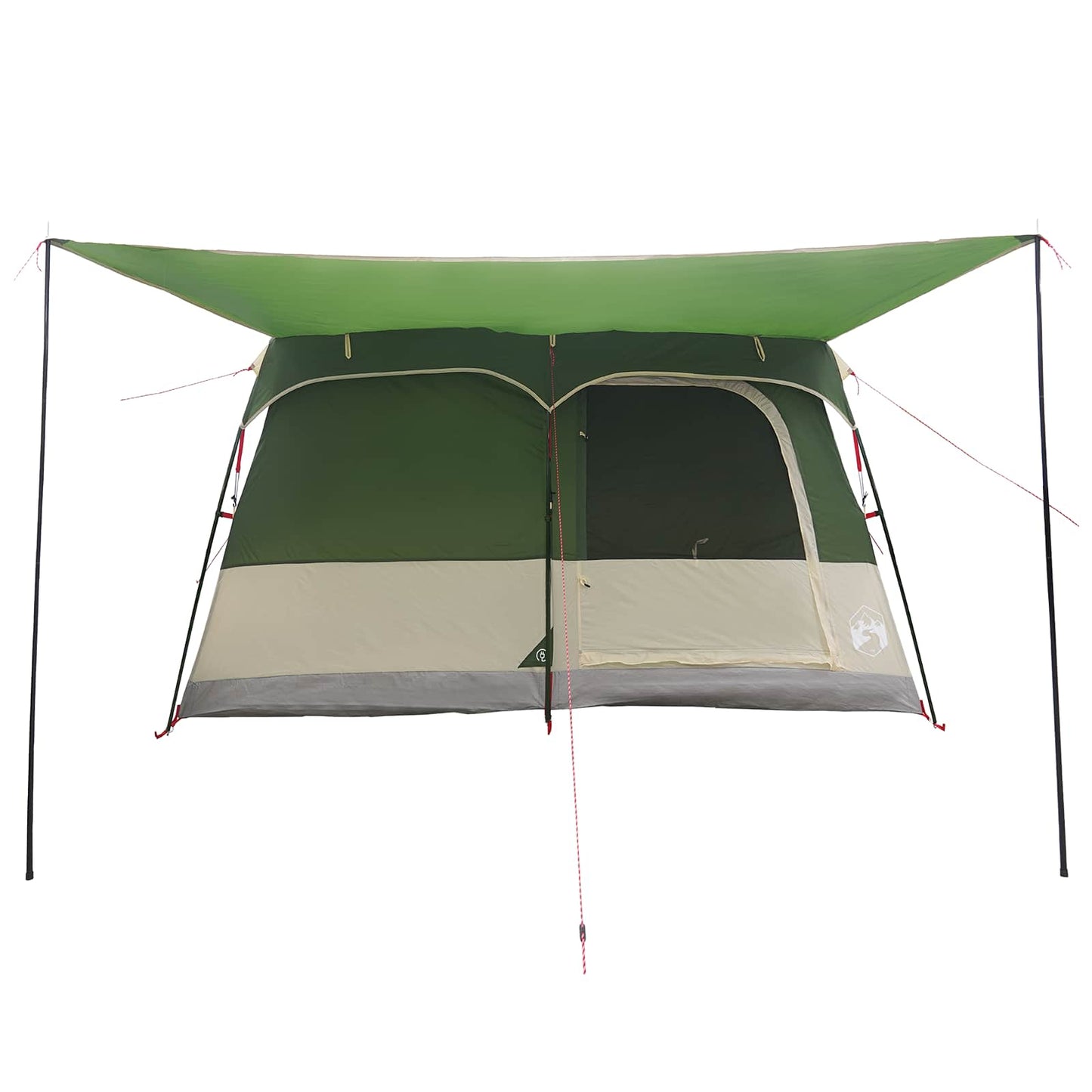 vidaXL Family Tent 10-Person Green Polyester and Steel - 420 x 305 x 200 cm
