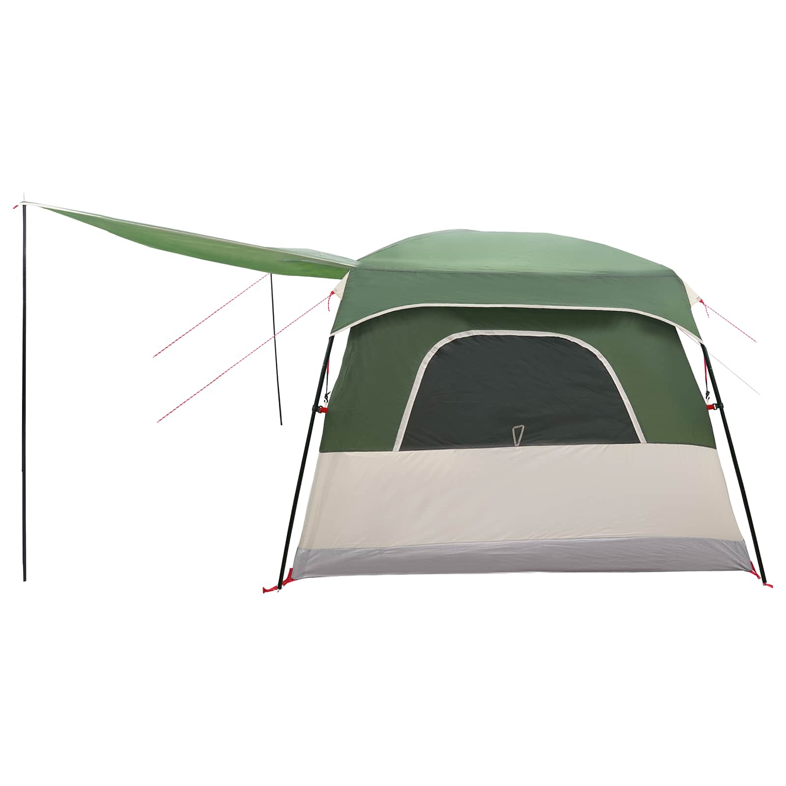 vidaXL Family Tent 10-Person Green Polyester and Steel - 420 x 305 x 200 cm