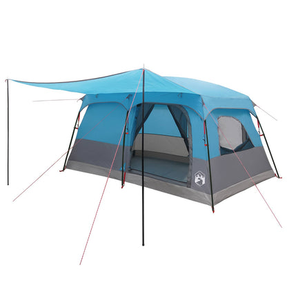 vidaXL Family Tent 10-Person Blue Polyester and Steel - 420 x 305 x 200 cm