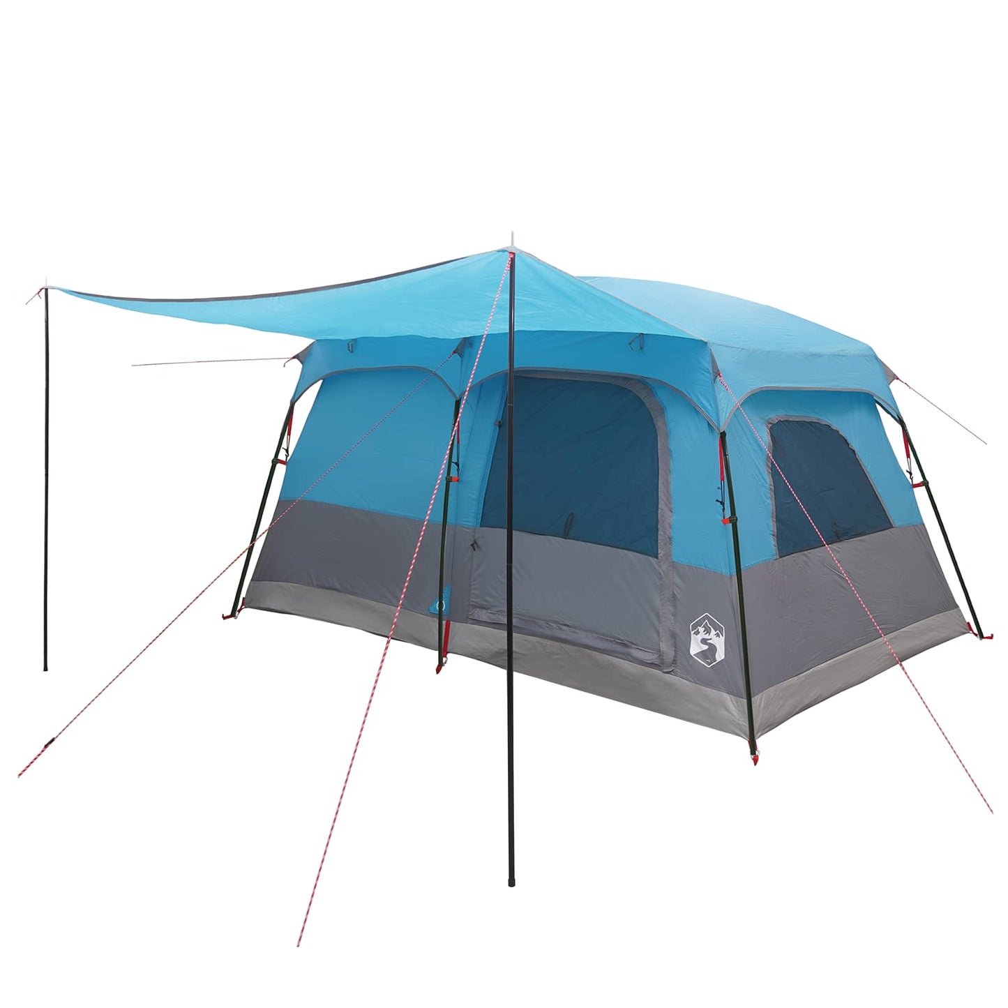 vidaXL Family Tent 10-Person Blue Polyester and Steel - 420 x 305 x 200 cm