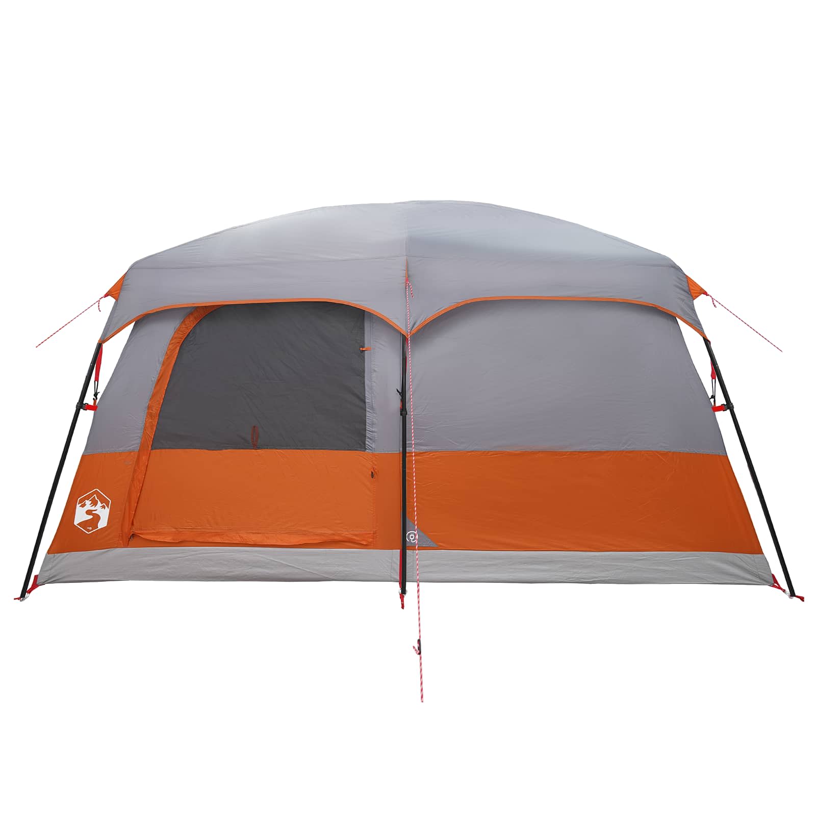 vidaXL Family Tent 10-Person Grey and Orange Polyester and Steel - 420 x 305 x 200 cm