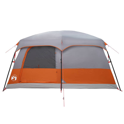 vidaXL Family Tent 10-Person Grey and Orange Polyester and Steel - 420 x 305 x 200 cm