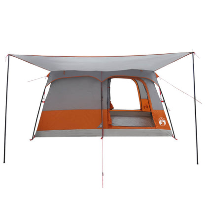 vidaXL Family Tent 10-Person Grey and Orange Polyester and Steel - 420 x 305 x 200 cm