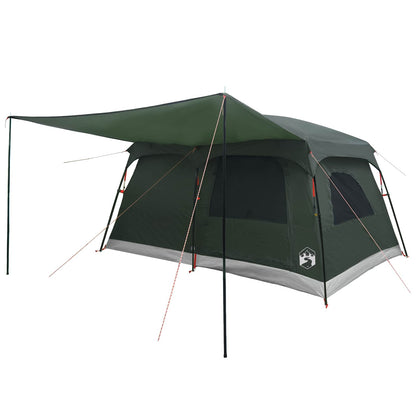 vidaXL Family Tent 10-Person Army Green Polyester and Steel - 420 x 305 x 200 cm