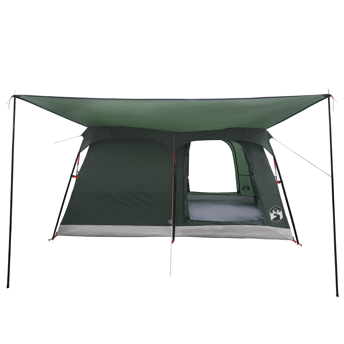 vidaXL Family Tent 10-Person Army Green Polyester and Steel - 420 x 305 x 200 cm