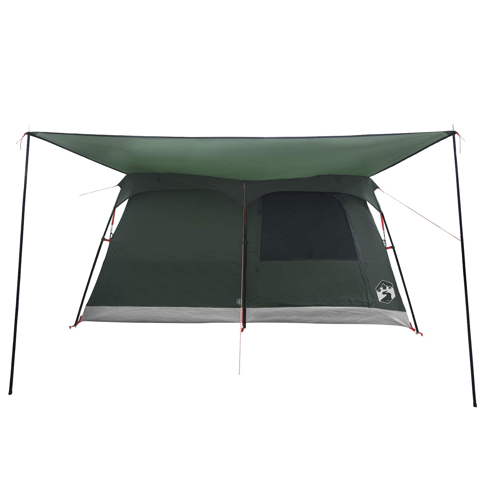 vidaXL Family Tent 10-Person Army Green Polyester and Steel - 420 x 305 x 200 cm