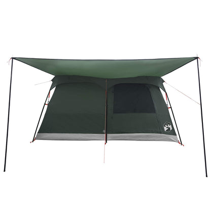vidaXL Family Tent 10-Person Army Green Polyester and Steel - 420 x 305 x 200 cm