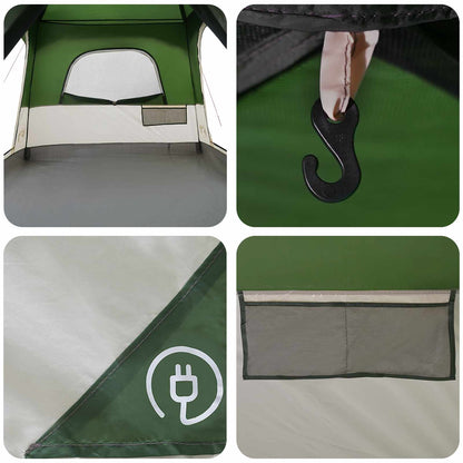 vidaXL Family Tent 14-Person Green Polyester and Steel - 500 x 400 x 230 cm
