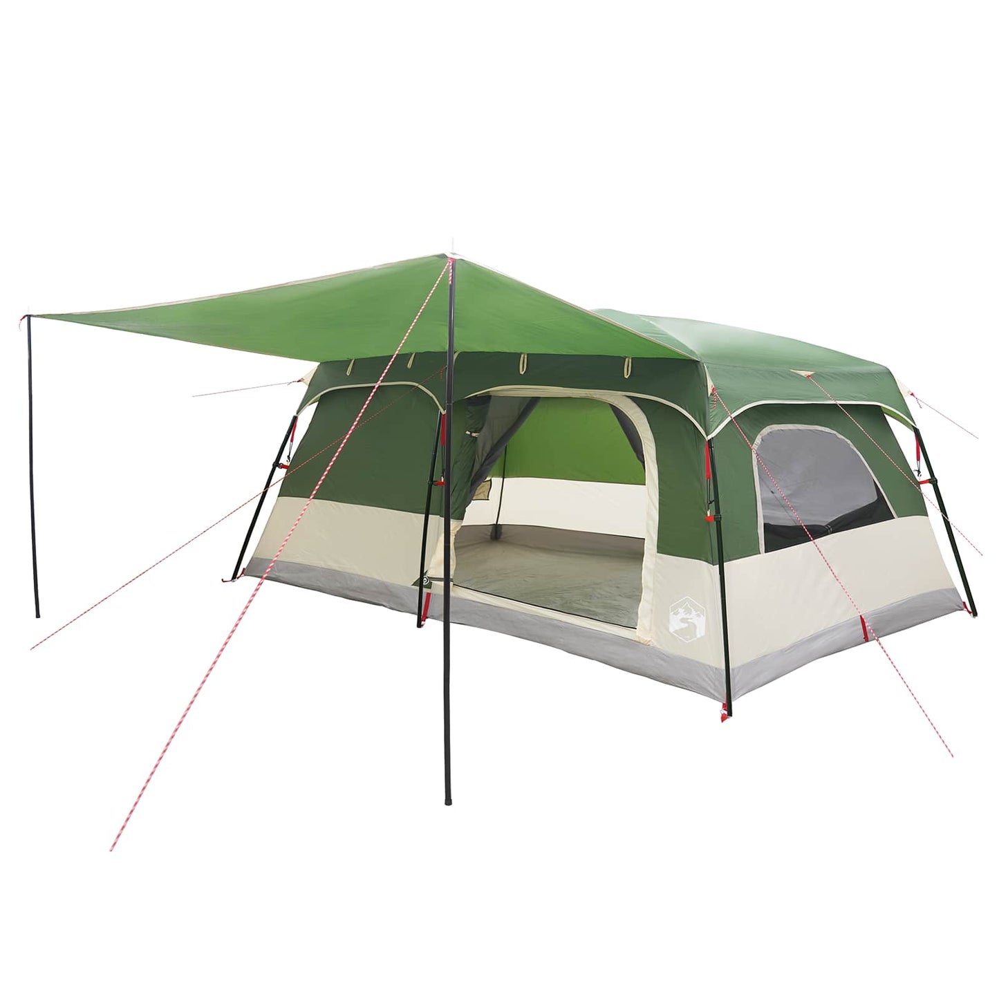 vidaXL Family Tent 14-Person Green Polyester and Steel - 500 x 400 x 230 cm