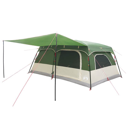 vidaXL Family Tent 14-Person Green Polyester and Steel - 500 x 400 x 230 cm