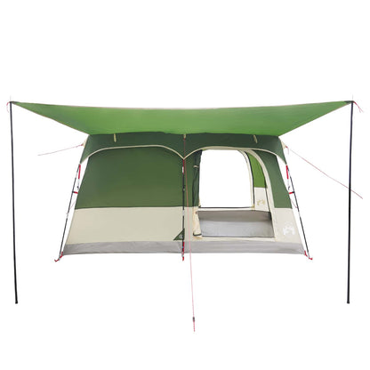 vidaXL Family Tent 14-Person Green Polyester and Steel - 500 x 400 x 230 cm