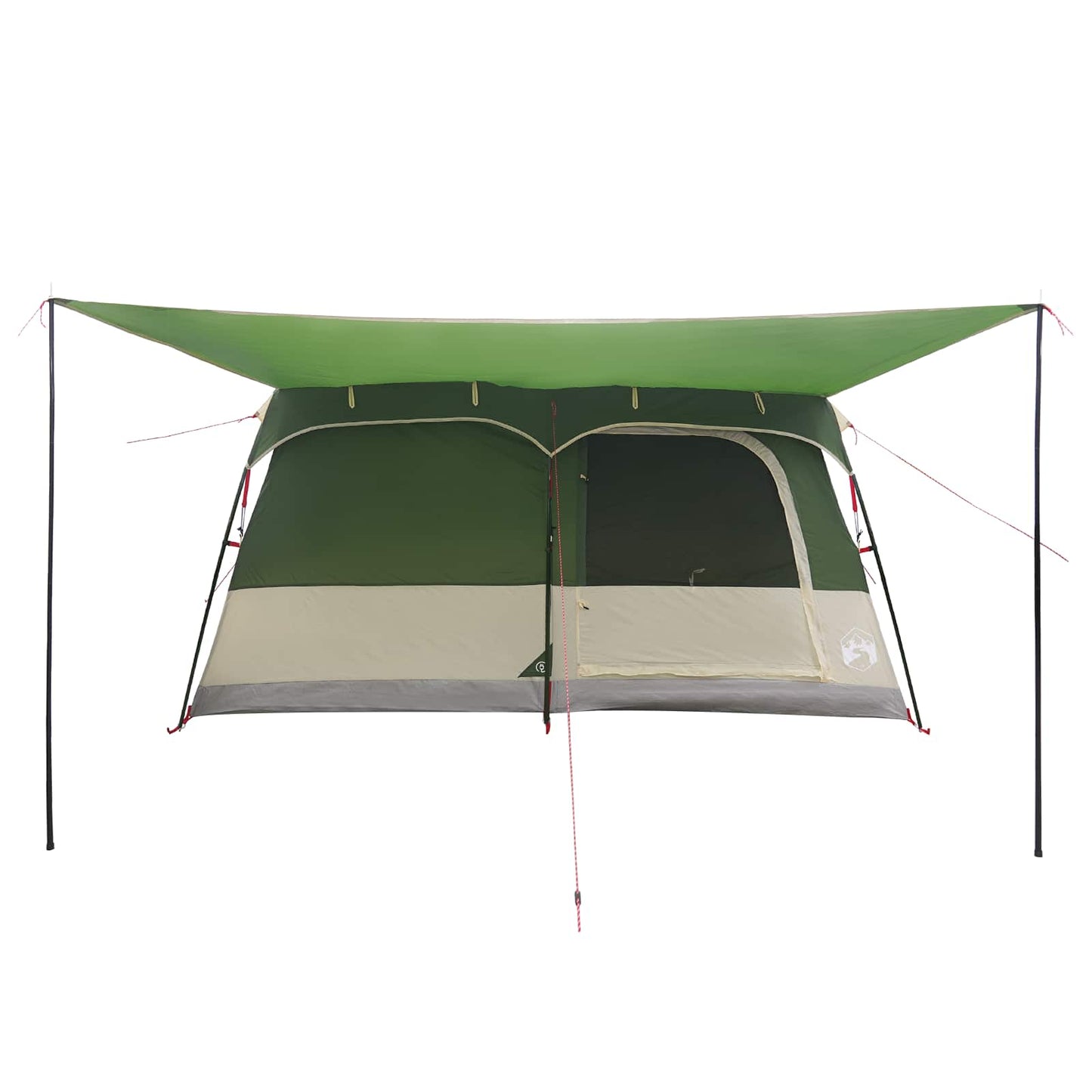 vidaXL Family Tent 14-Person Green Polyester and Steel - 500 x 400 x 230 cm