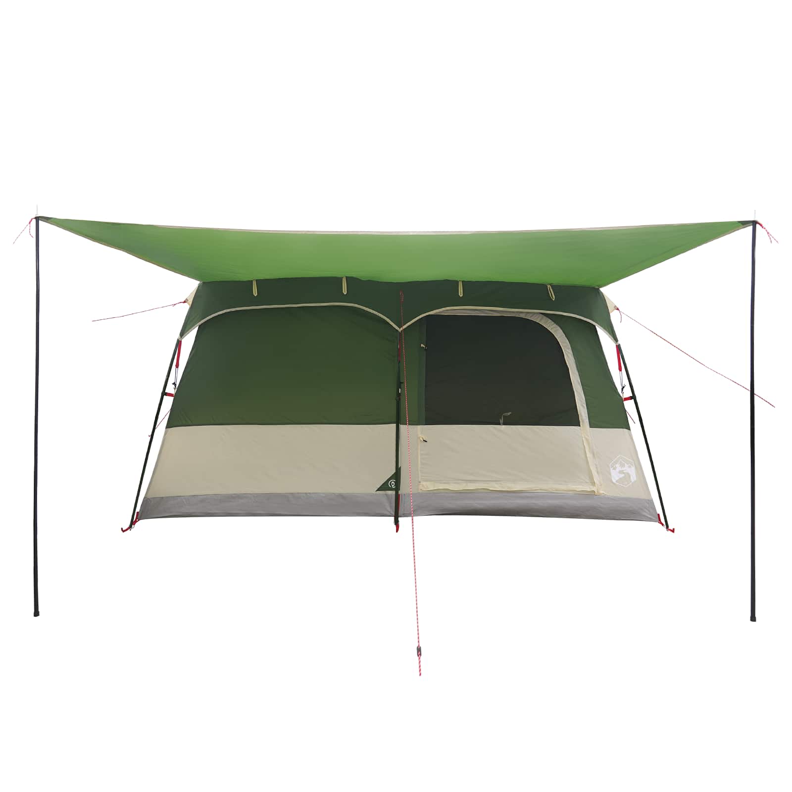 vidaXL Family Tent 14-Person Green Polyester and Steel - 500 x 400 x 230 cm