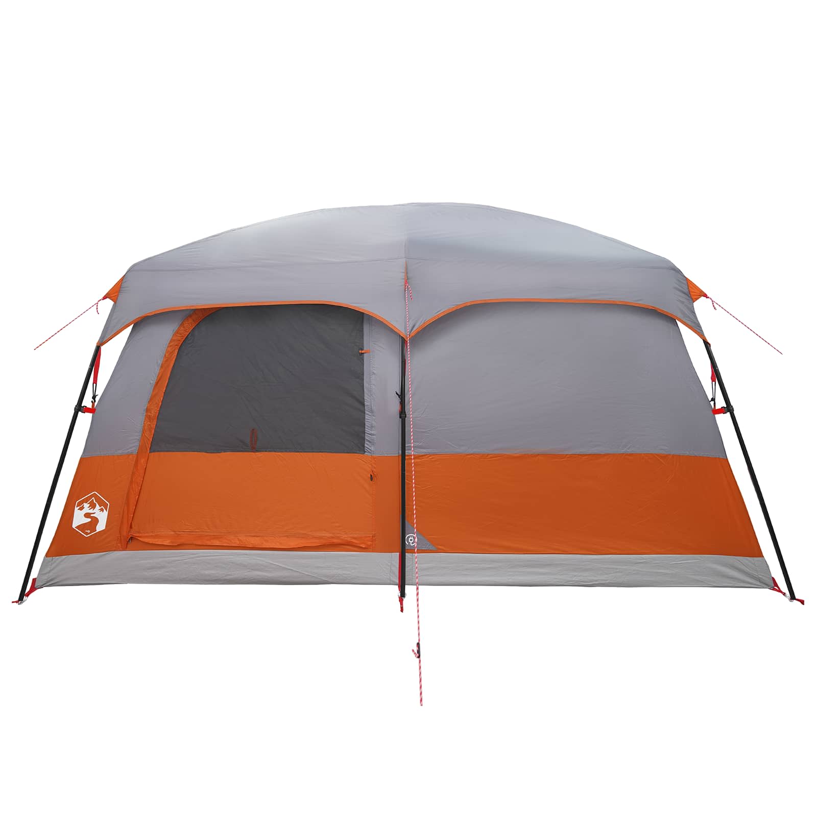 vidaXL Family Tent 14-Person Grey and Orange Polyester and Steel - 500 x 400 x 230 cm