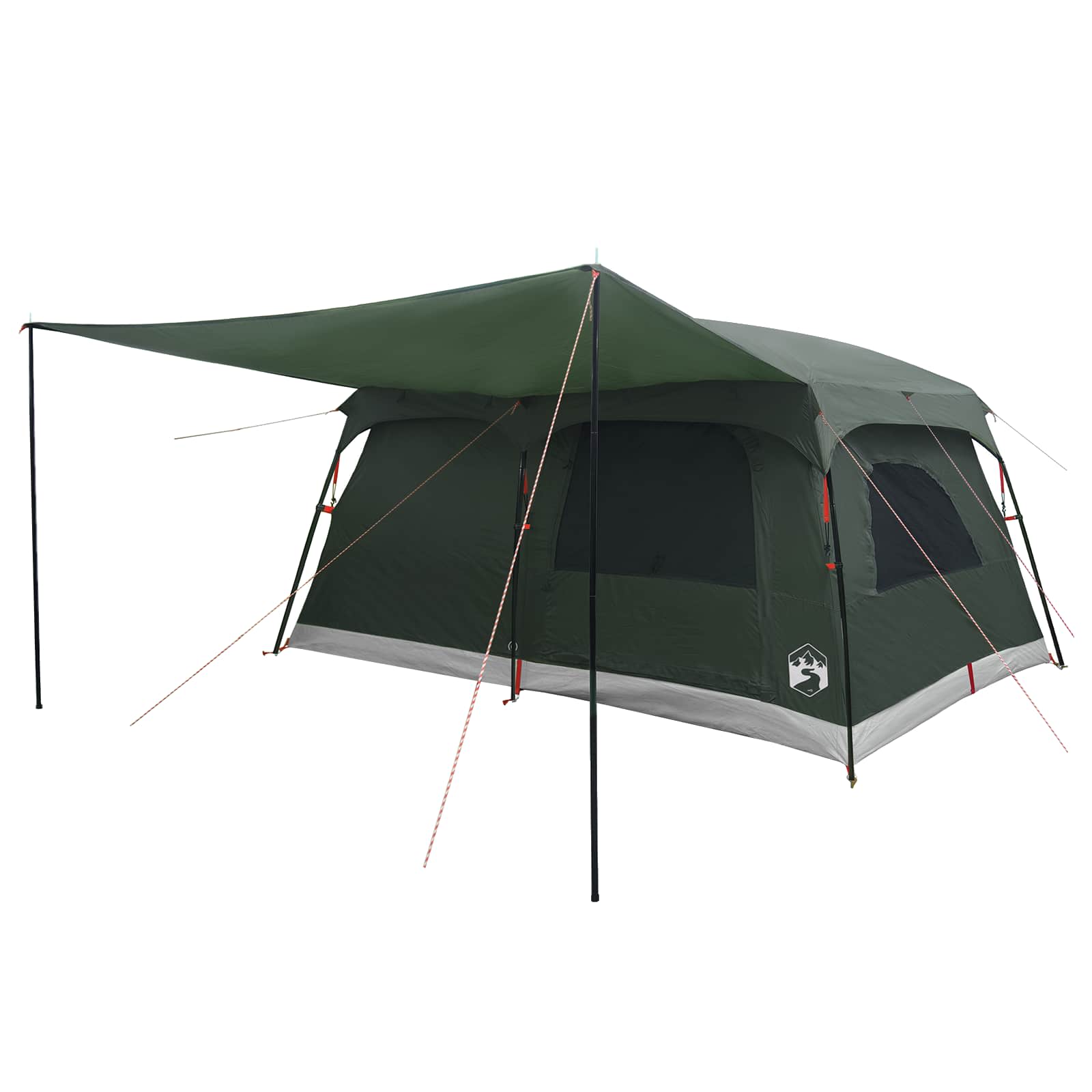 vidaXL Family Tent 14-Person Army Green Polyester and Steel - 500 x 400 x 230 cm
