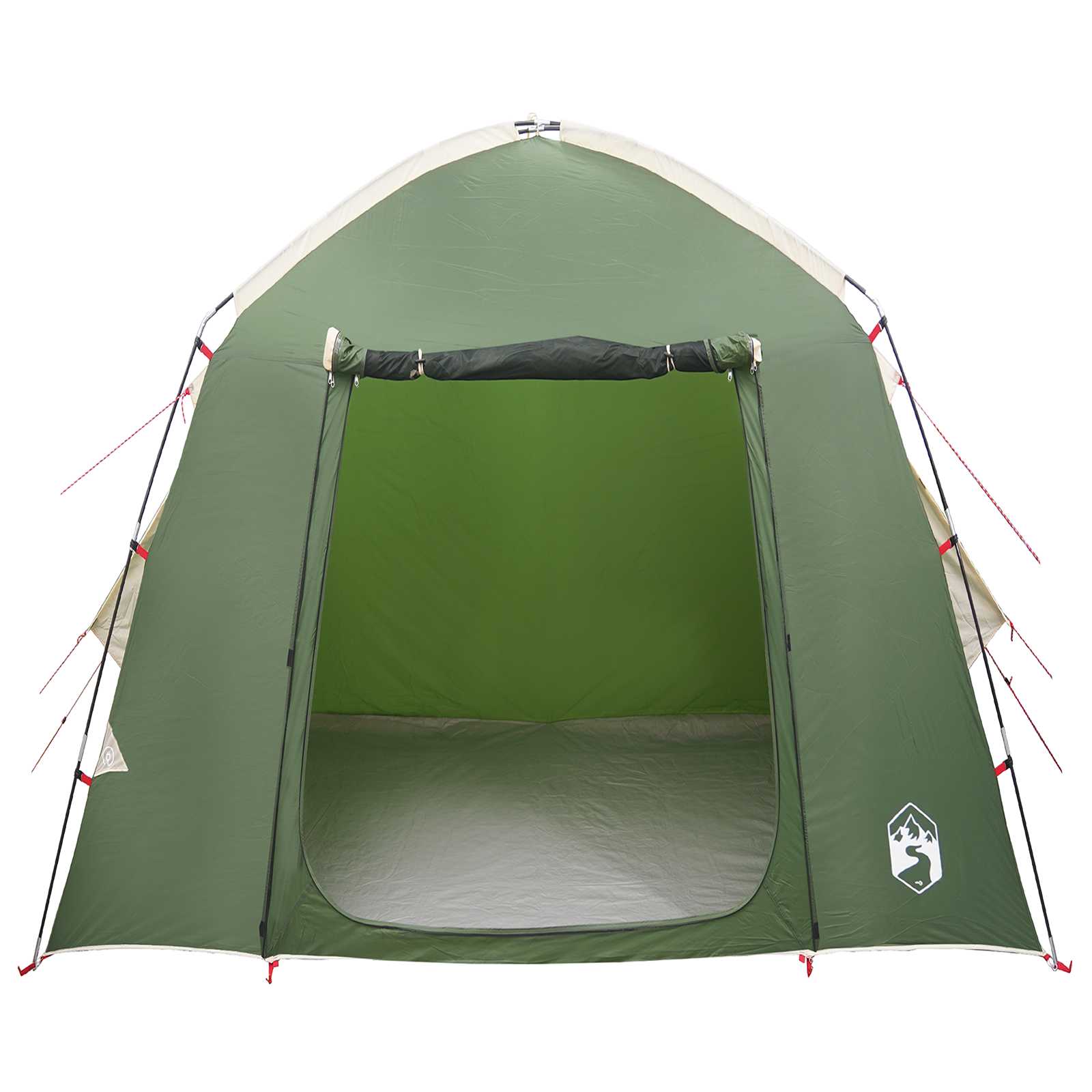 vidaXL Cabin Tent with Roof Green 210 x 210 x 138 cm Polyester