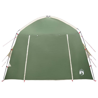 vidaXL Cabin Tent with Roof Green 210 x 210 x 138 cm Polyester