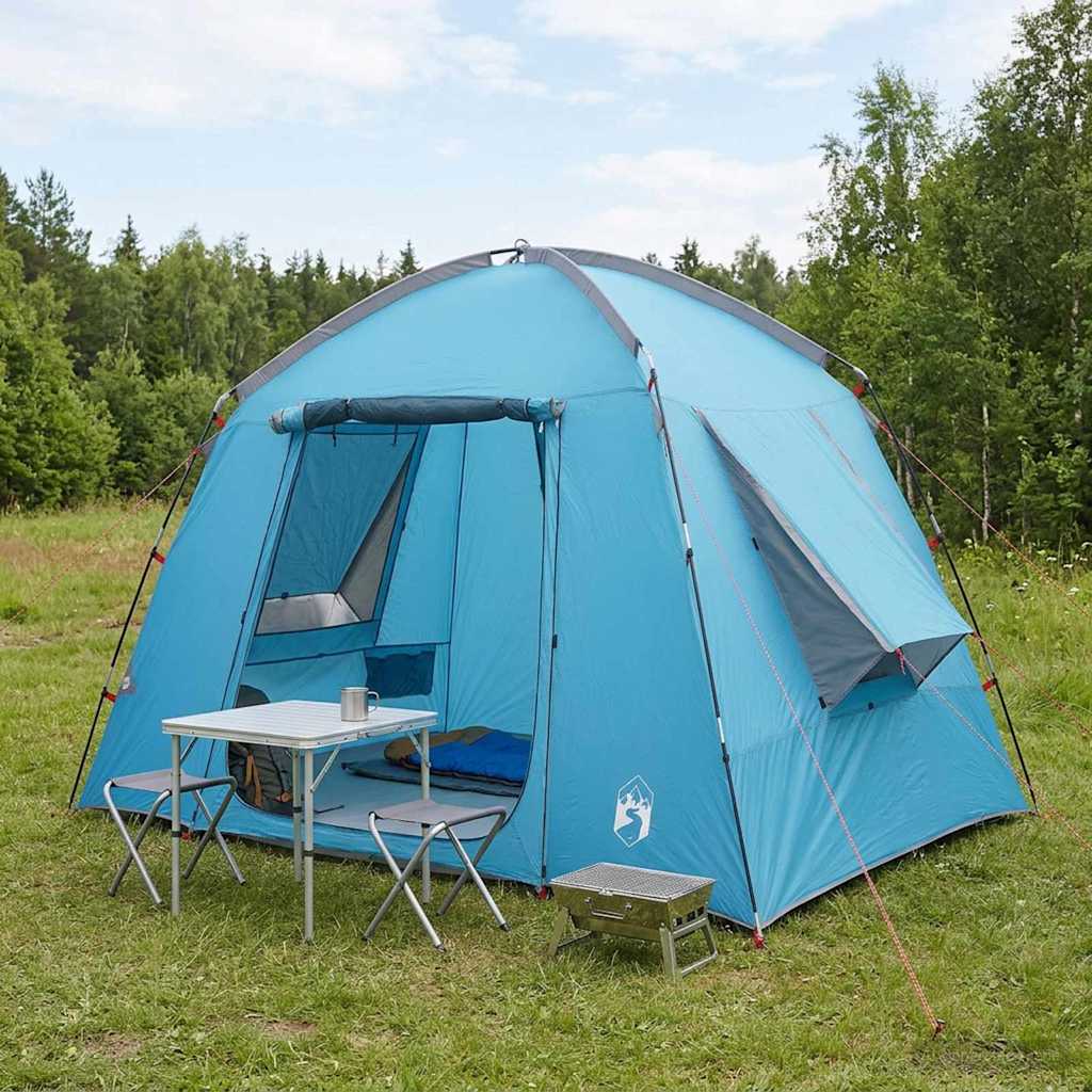 vidaXL Cabin Tent with Roof Blue 210 x 210 x 138 cm Polyester