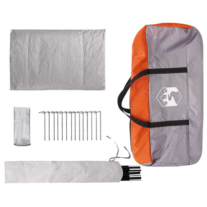 vidaXL Cabin Tent Grey and Orange 210 x 210 x 138 cm Polyester