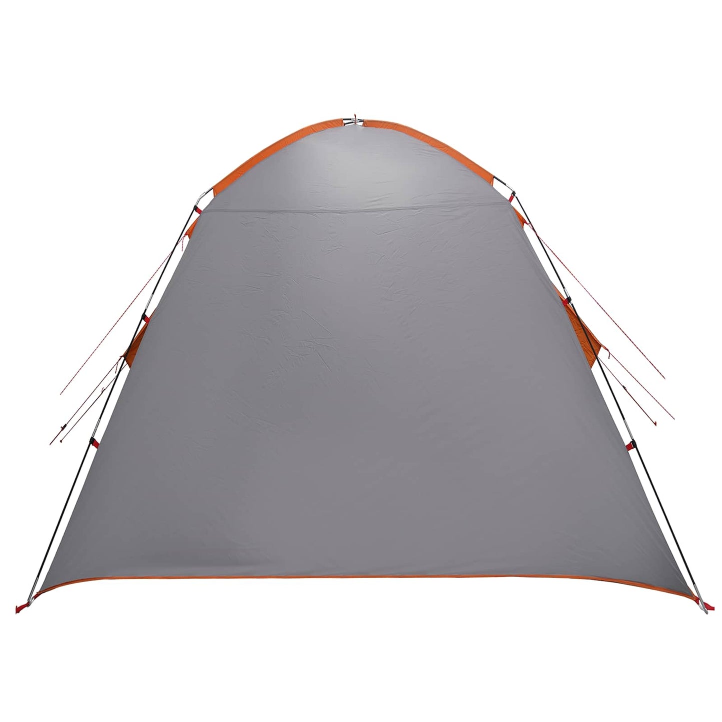 vidaXL Cabin Tent Grey and Orange 210 x 210 x 138 cm Polyester