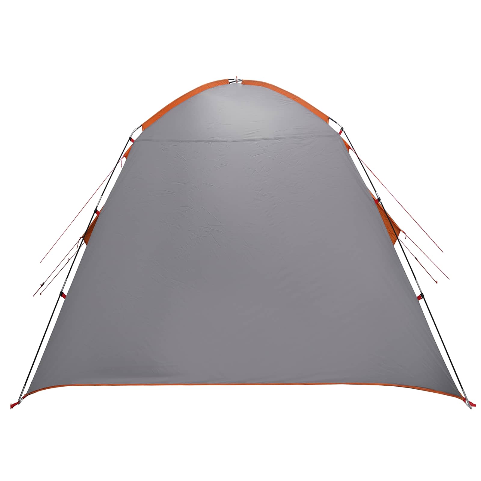 vidaXL Cabin Tent Grey and Orange 210 x 210 x 138 cm Polyester