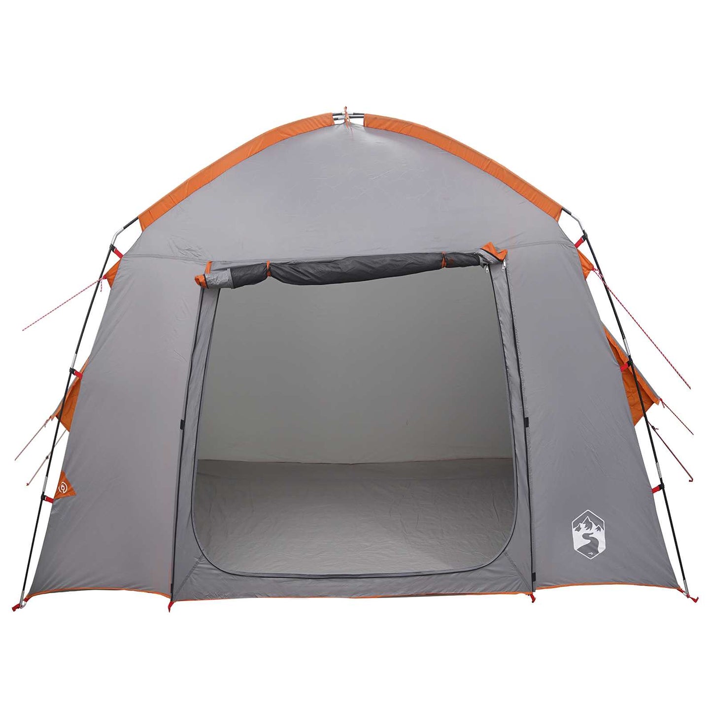 vidaXL Cabin Tent Grey and Orange 210 x 210 x 138 cm Polyester