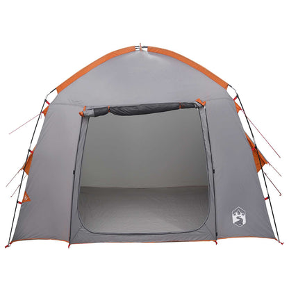 vidaXL Cabin Tent Grey and Orange 210 x 210 x 138 cm Polyester