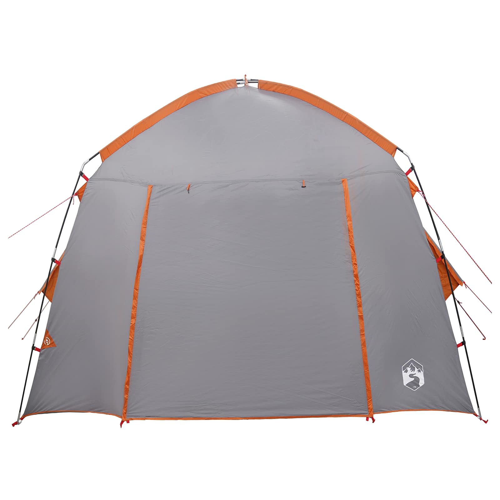 vidaXL Cabin Tent Grey and Orange 210 x 210 x 138 cm Polyester