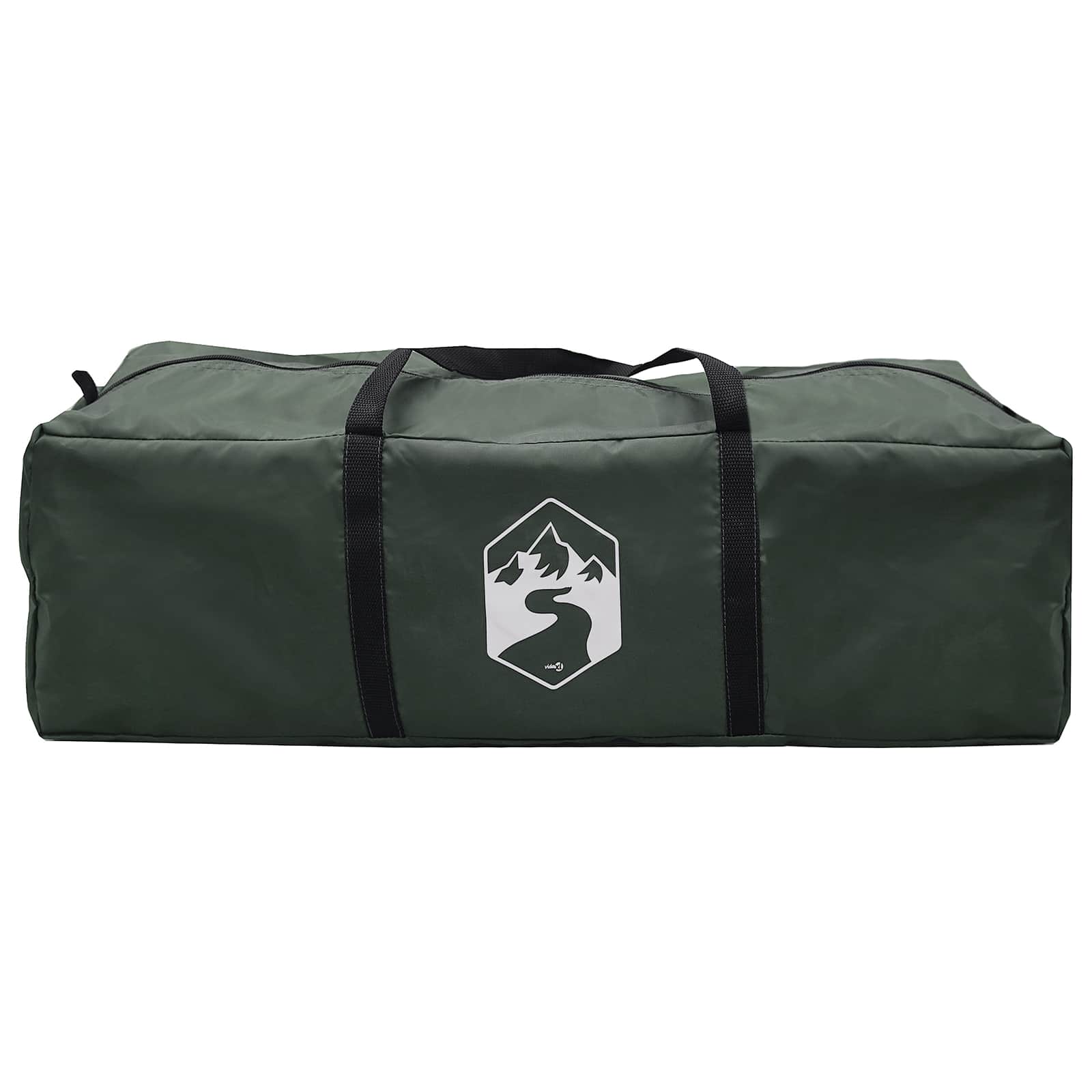 vidaXL Cabin Tent with Roof Army Green 210 x 210 x 138 cm Polyester