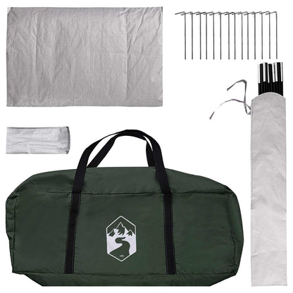 vidaXL Cabin Tent with Roof Army Green 210 x 210 x 138 cm Polyester