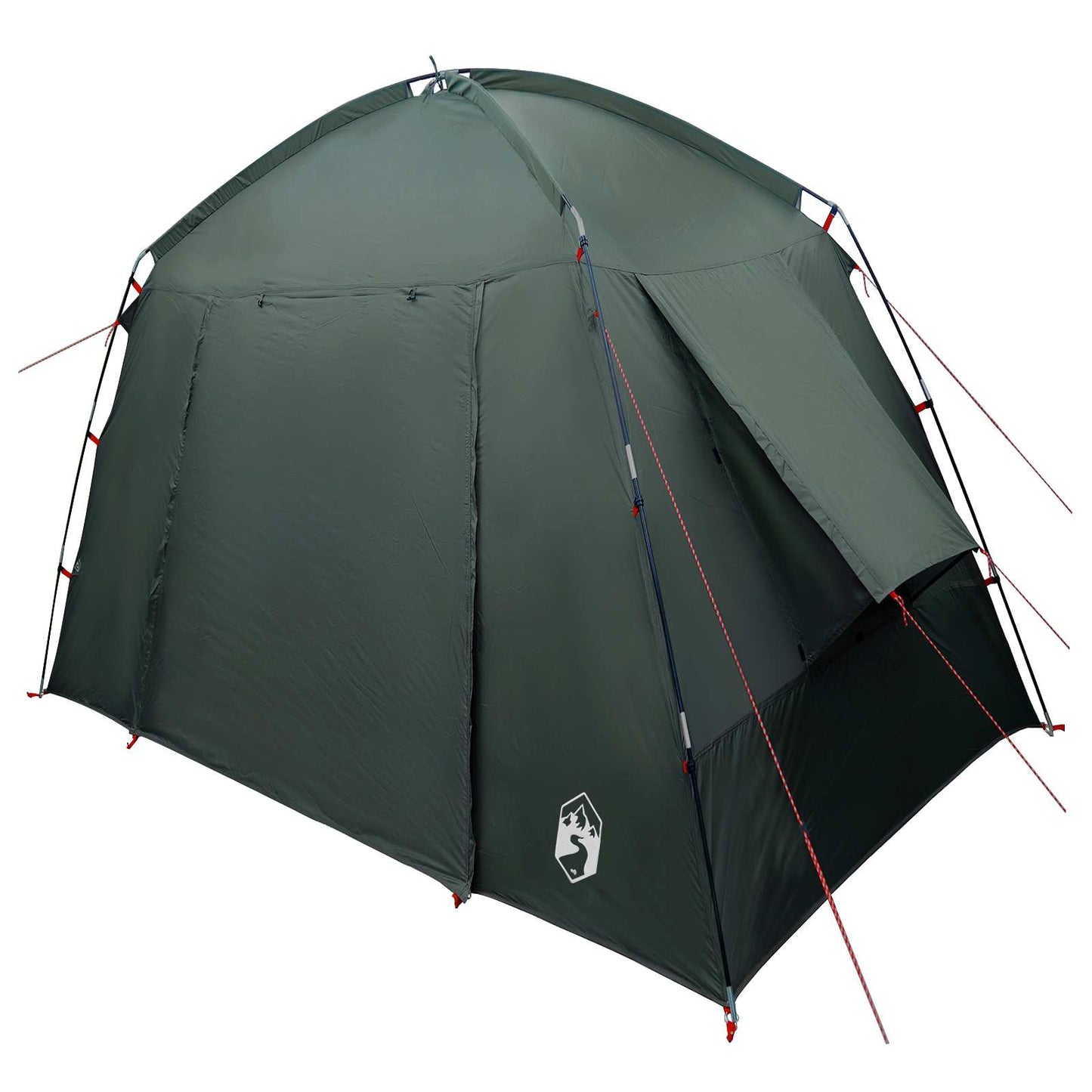vidaXL Cabin Tent with Roof Army Green 210 x 210 x 138 cm Polyester