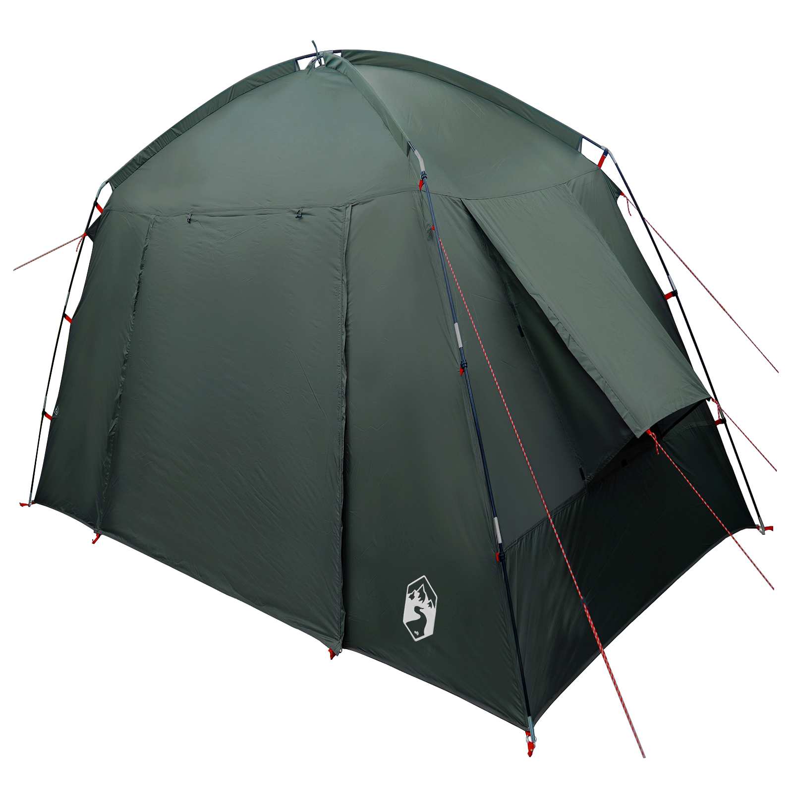 vidaXL Cabin Tent with Roof Army Green 210 x 210 x 138 cm Polyester