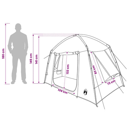 vidaXL Cabin Tent White Blackout 210 x 210 x 138 cm Polyester