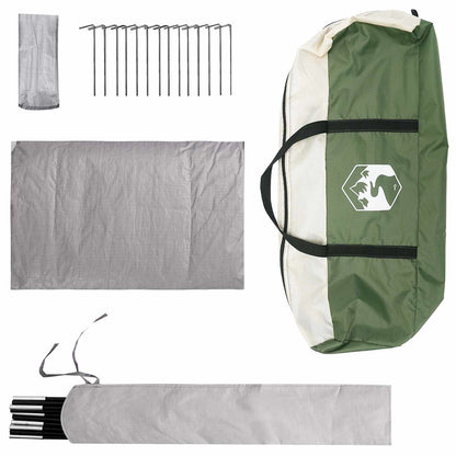 vidaXL Cabin Tent with Roof Green 300 x 210 x 156 cm Polyester