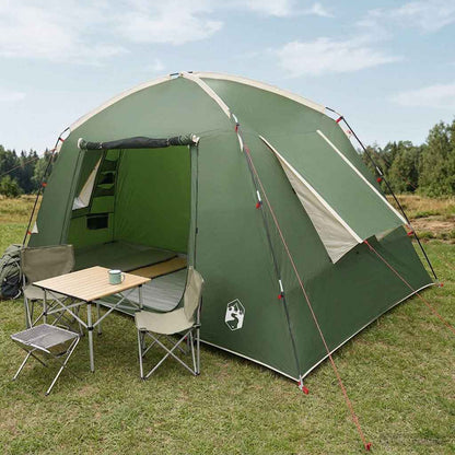 vidaXL Cabin Tent with Roof Green 300 x 210 x 156 cm Polyester