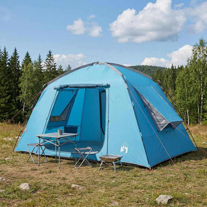 vidaXL Cabin Tent with Roof Blue 300 x 210 x 156 cm Polyester