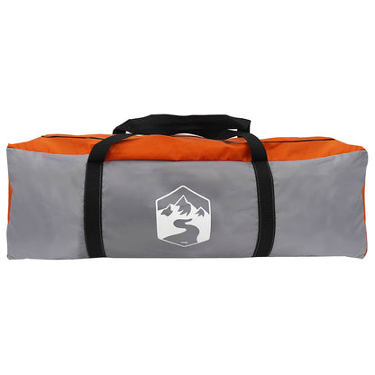 vidaXL Cabin Tent Grey and Orange 300 x 210 x 156 cm Polyester