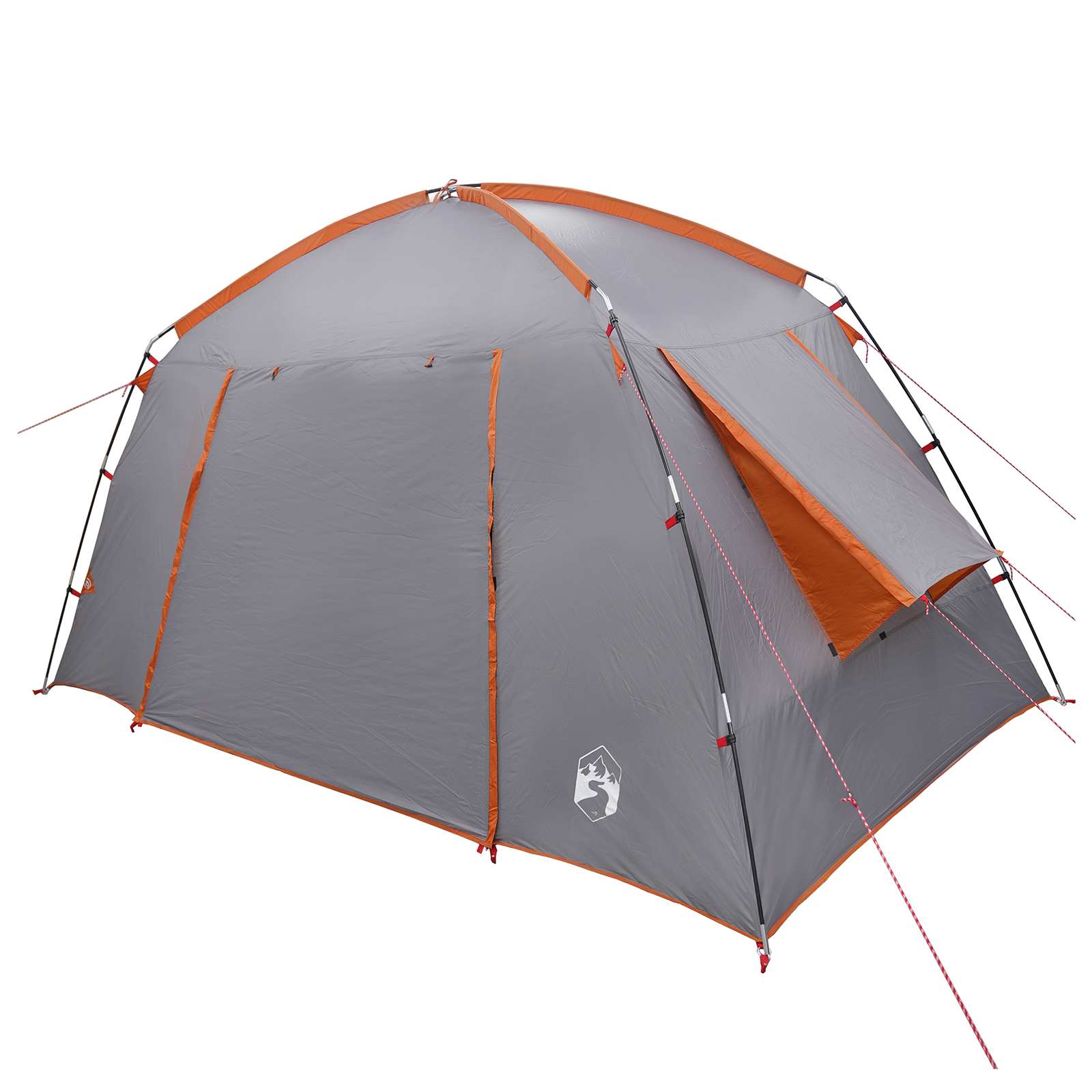 vidaXL Cabin Tent Grey and Orange 300 x 210 x 156 cm Polyester