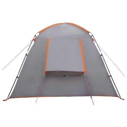 vidaXL Cabin Tent Grey and Orange 300 x 210 x 156 cm Polyester