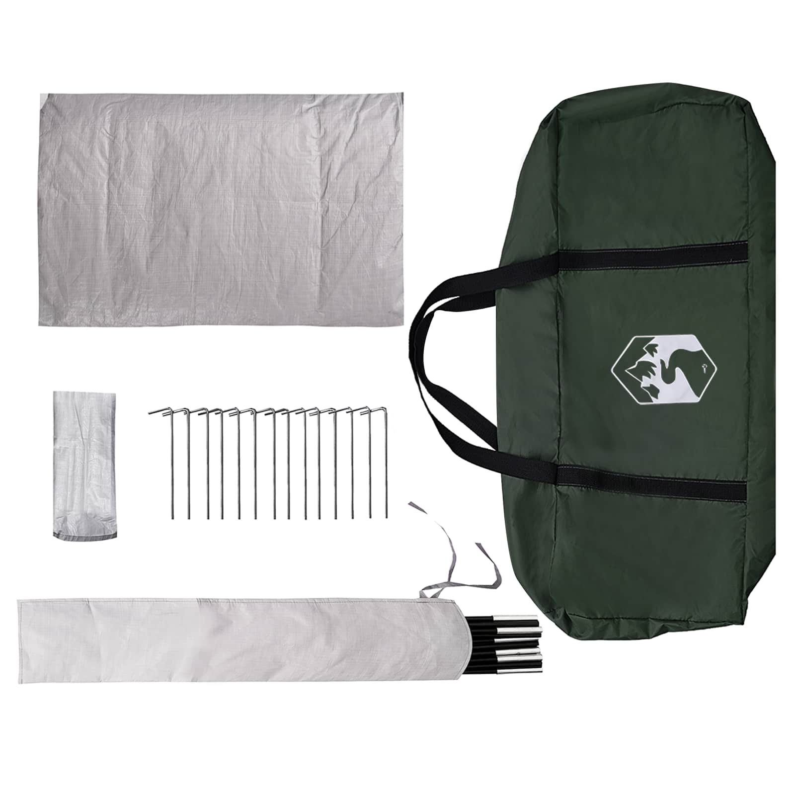 vidaXL Cabin Tent with Roof Army Green 300 x 210 x 156 cm Polyester